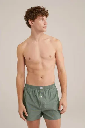 WE Fashion Wijde boxershort groen