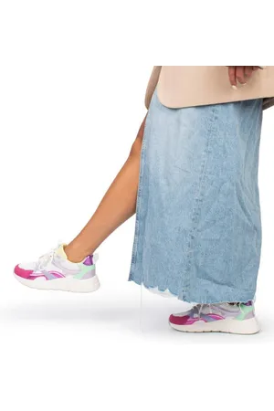 Posh By Poelman Kae chunky sneakers wit/roze