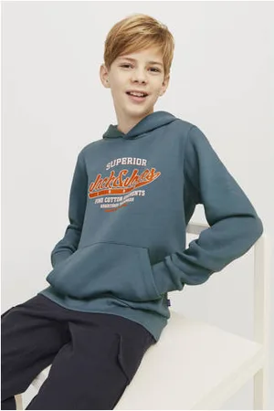 JACK & JONES JUNIOR hoodie JJELOGO met logo
