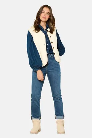 LolaLiza Gilet antiek cremewit