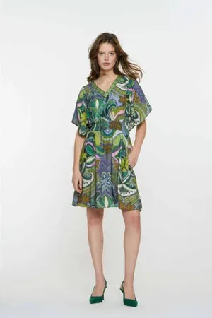Geisha Korte jurk groen