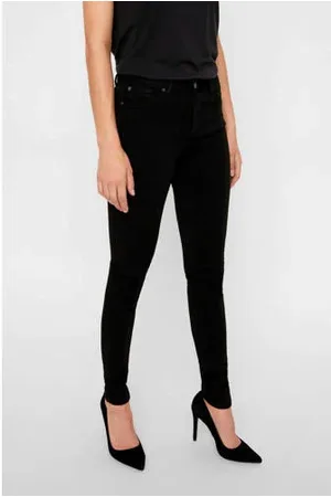 VERO MODA Mid waist skinny jeans VMLUX stay