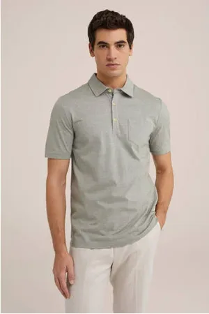 Van gils Gemêleerde slim fit polo