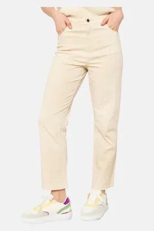 LolaLiza Straight regular waist broek ecru