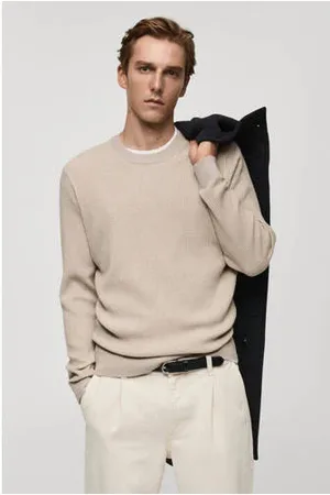 MANGO Trui fijn gebreid beige
