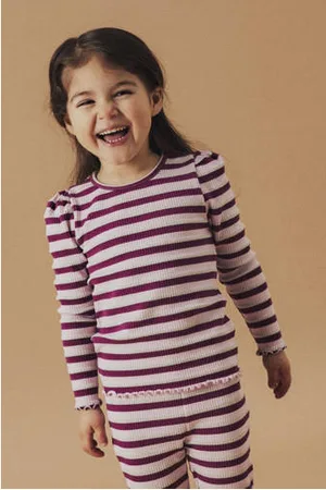 NAME IT MINI longsleeve roze rib gebreid