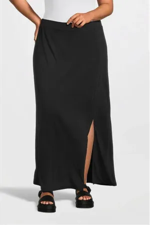 Pieces® Midi rok PCANORA zwart