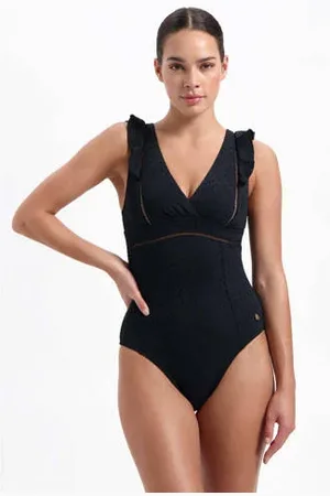 Beachlife Broderie anglaise badpak met ruches