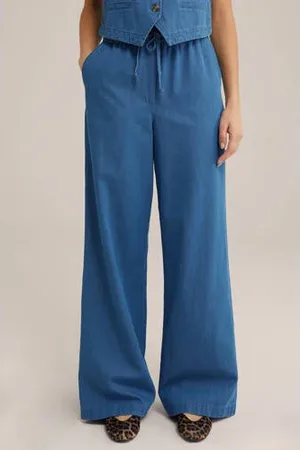 WE Fashion Blue Ridge high waist wide leg jeans medium blue denim