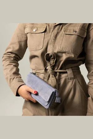 Manfield Suede clutch