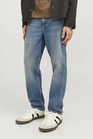 JACK & JONES JUNIOR high waist relaxed jeans JJICHRIS JJWORKER