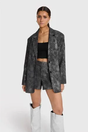 Alix the label Oversized blazer BLAZER met all over print