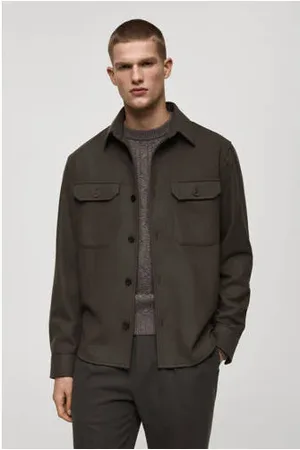 MANGO Overshirt kaki