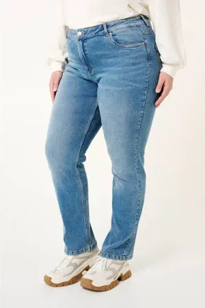 MS Mode Straight leg jeans light blue denim