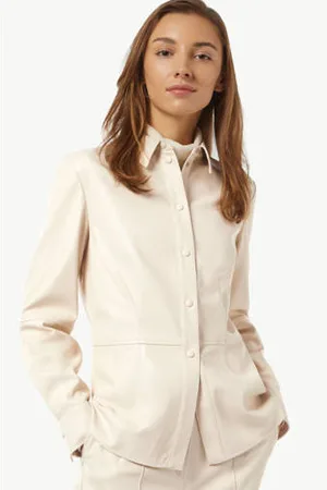 Comma, Blouse van imitatieleer