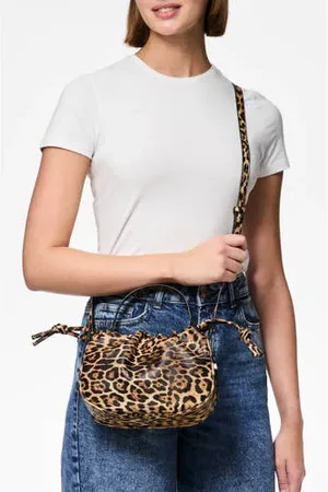 Pieces® Crossbody tas PCBALLOON met panterprint
