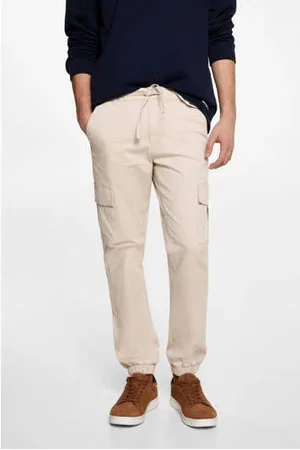 MANGO Cargo broek beige
