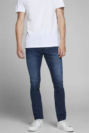 JACK & JONES JEANS INTELLIGENCE slim fit jeans JJIGLENN JJORIGINAL blue denim