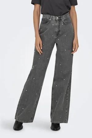 ONLY High waist wide leg jeans ONLHOPE