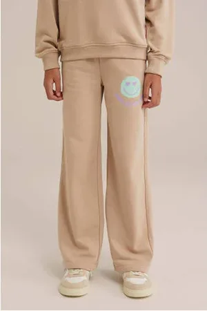WE Fashion Straight sweatpant beige