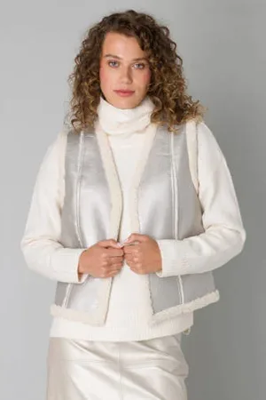 Yest Coated gilet silver/multi