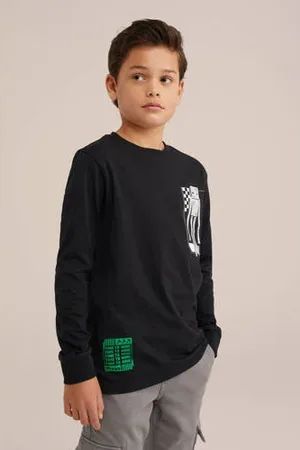 WE Fashion Longsleeve zwart