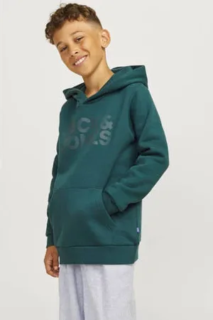 JACK & JONES JUNIOR hoodie JJECORP met tekst