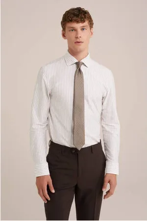 WE Fashion Stropdas Bas beige