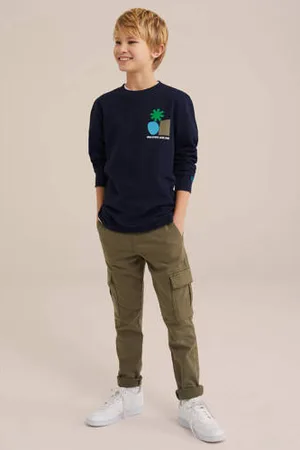 WE Fashion Blue Ridge longsleeve blauw