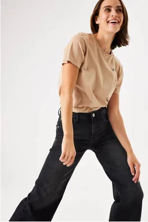 Garcia High waist wide leg jeans
