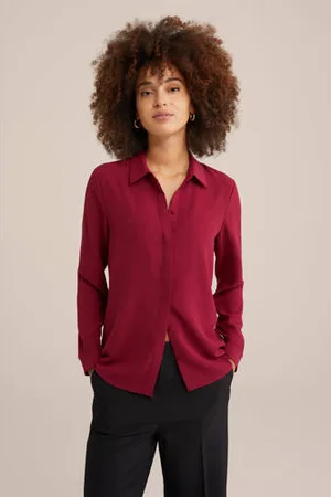 WE Fashion Gebloemde blouse dahlia red