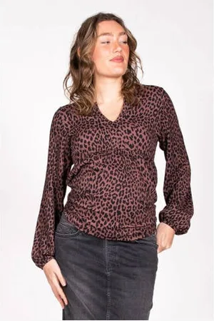 Love2wait Zwangerschapstop met dierenprint
