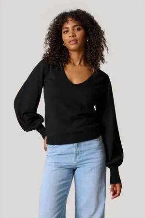 SHOEBY Fijngebreide trui Kyra Knit met ballonmouw