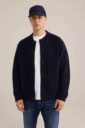 WE Fashion Blue Ridge gebreid vest donkerblauw