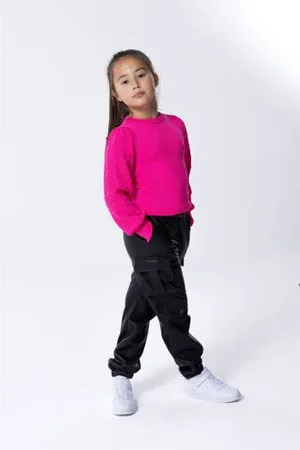 ONLY KIDS GIRL imitatieleren cargobroek KOGHEIDI