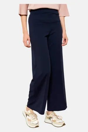 LolaLiza Wide leg regular waist broek marine