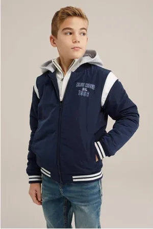 WE Fashion Blue Ridge jack donkerblauw