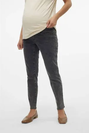 Mama;licious High waist zwangerschaps slim fit jeans MLOSAKA