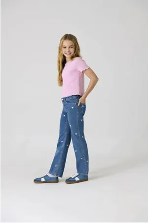 ONLY KIDS GIRL wide leg jeans KOGJUICY Light blue denim