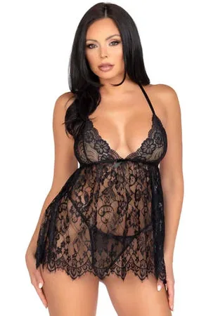 Leg Avenue Kanten babydoll met string