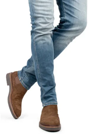 PS Poelman Hudson suède chelsea boots cognac