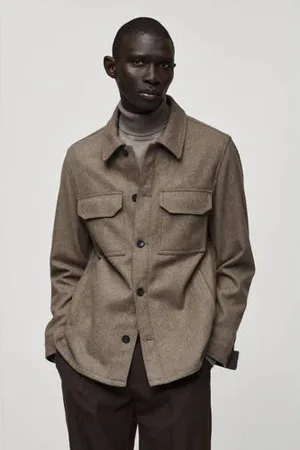 MANGO Overshirt bruin