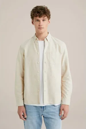 WE Fashion WE Fundamentals casual overhemd ecru