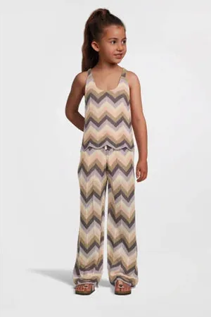 LEVV Regular fit broek KYRA met all over print