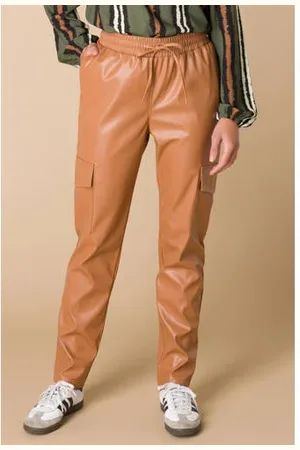 Ivy Beau Imitatieleren slim fit broek