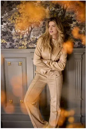 Tramontana Regular fit broek Trousers Flared Suedine