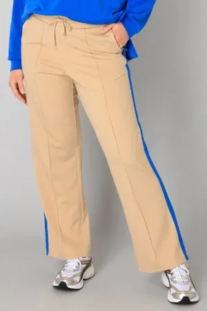 Yest Wide leg regular waist broek beige