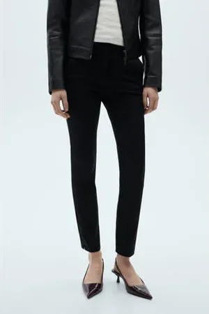 MANGO Slim regular waist pantalon