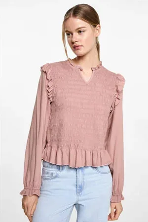MANGO Blousetop roze