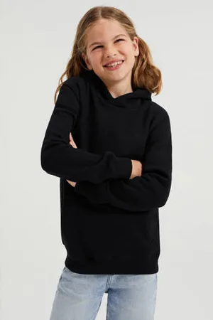 WE Fashion Blue Ridge unisex hoodie zwart